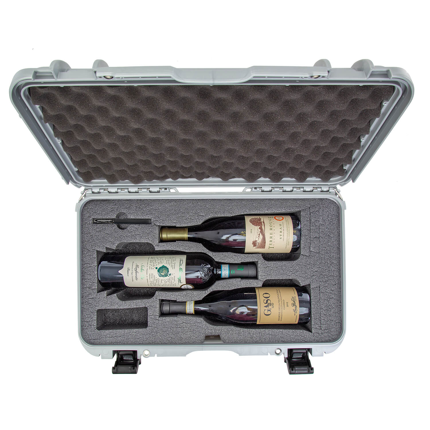 NANUK 935 3 Wine Bottle Case silver