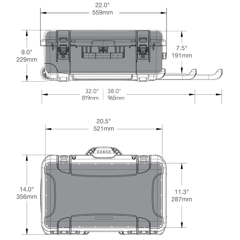 Nanuk 935 3 Wine Bottle Case Dimensions