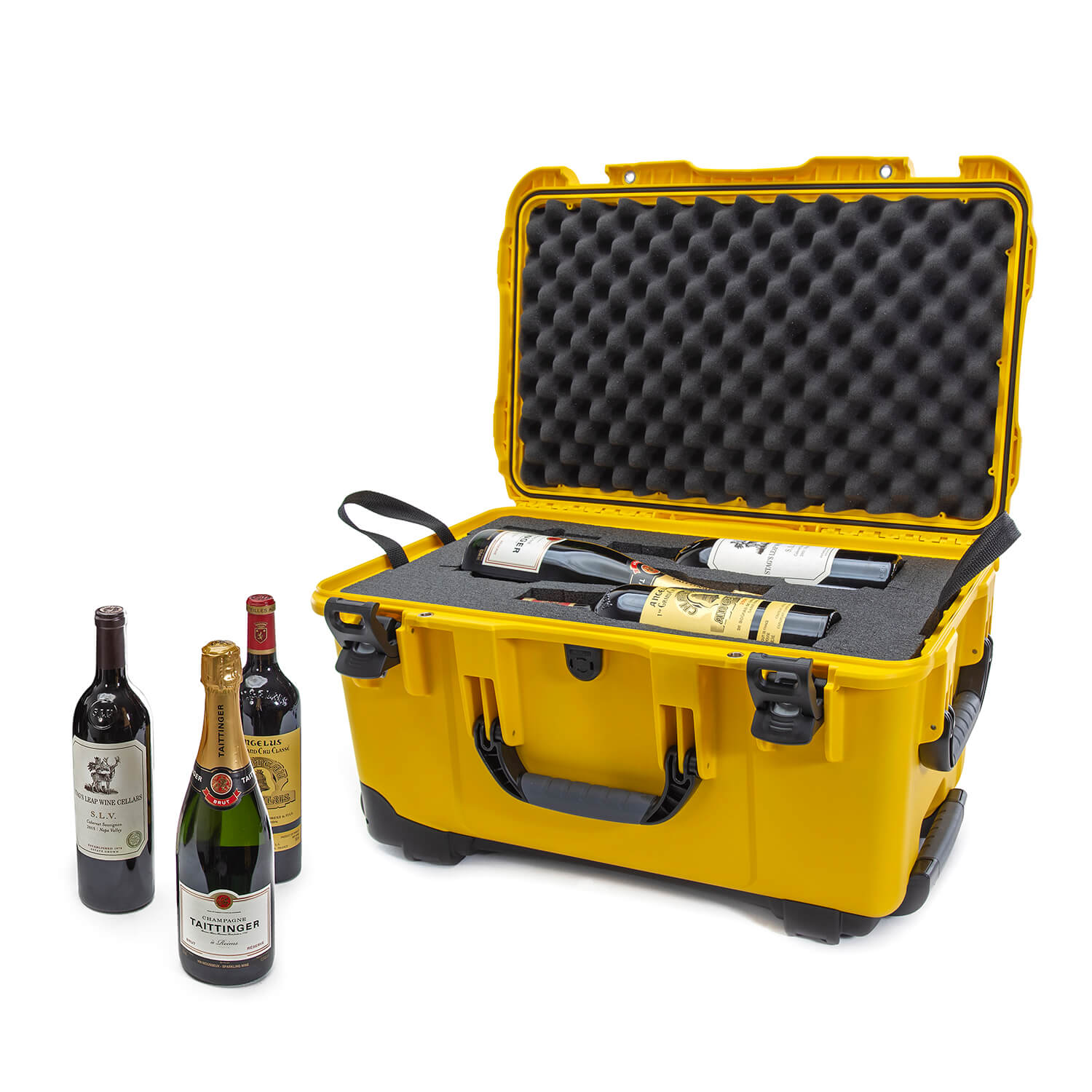 NANUK 938 6 Wine Bottle Case Angle yellow