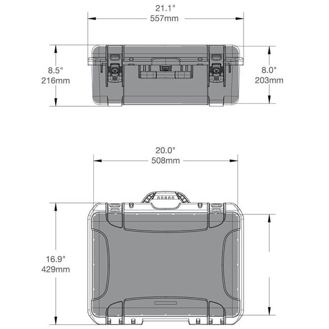 Nanuk Media 940 DJI Ronin-m Dimensions