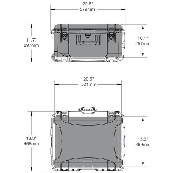 Nanuk Media 950 DJI Ronin-m Dimensions