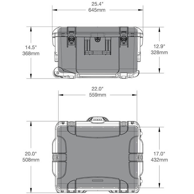 Nanuk Media 960 DJI Ronin-mx Dimensions